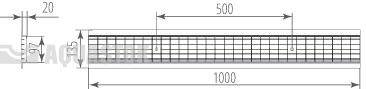 Решетка сварная ячеистая оцинкованная Norma DN100 B125