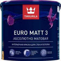 Краска интерьерная для стен и потолков Tikkurila Euro Matt 3