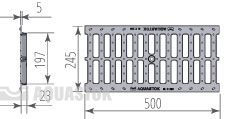 Решетка чугунная щелевая Norma DN200 С250