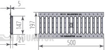 Решетка чугунная щелевая Norma DN150 С250