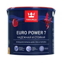 Краска интерьерная моющаяся для стен и потолков Tikkurila Euro Power 7