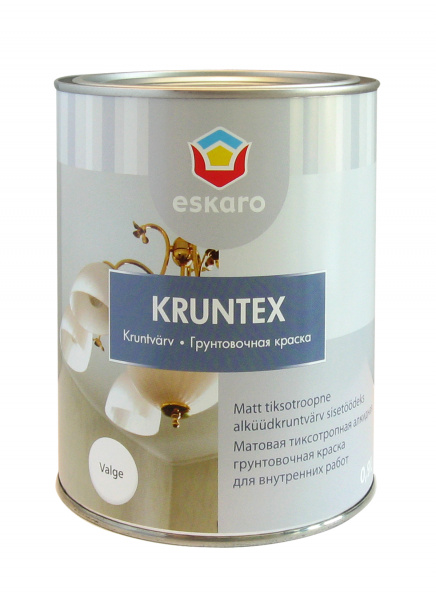 Краска грунтовочная для внутренних работ Kruntex матовая